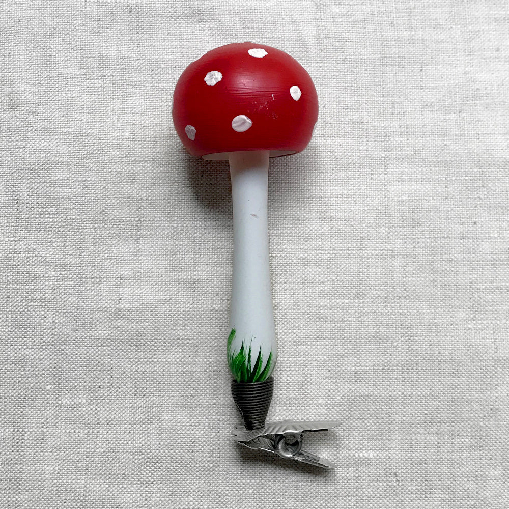 Nostalgic Mushroom Clip-On Ornament