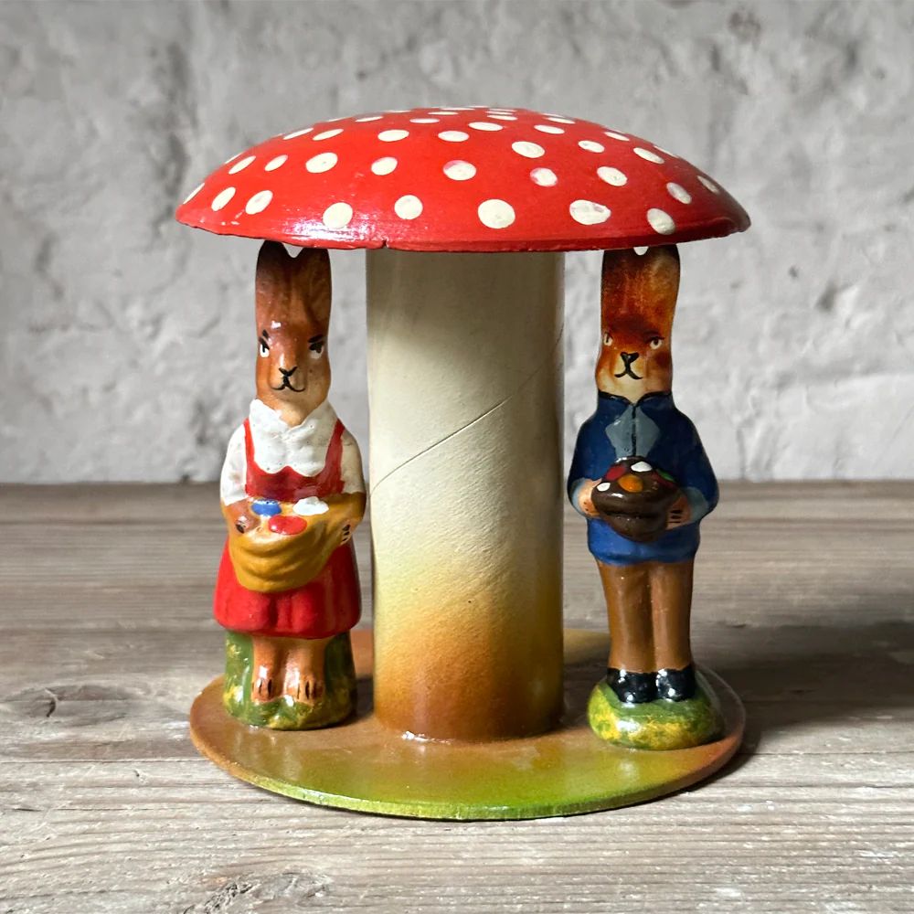 Ino Schaller Mushroom with Rabbits Candy Box