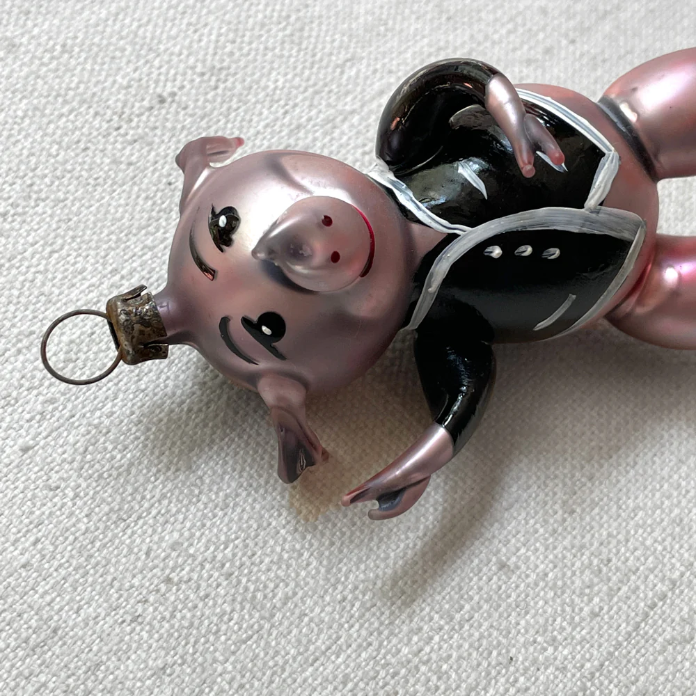Nostalgic Pig with Jacket Ornament - Image 2