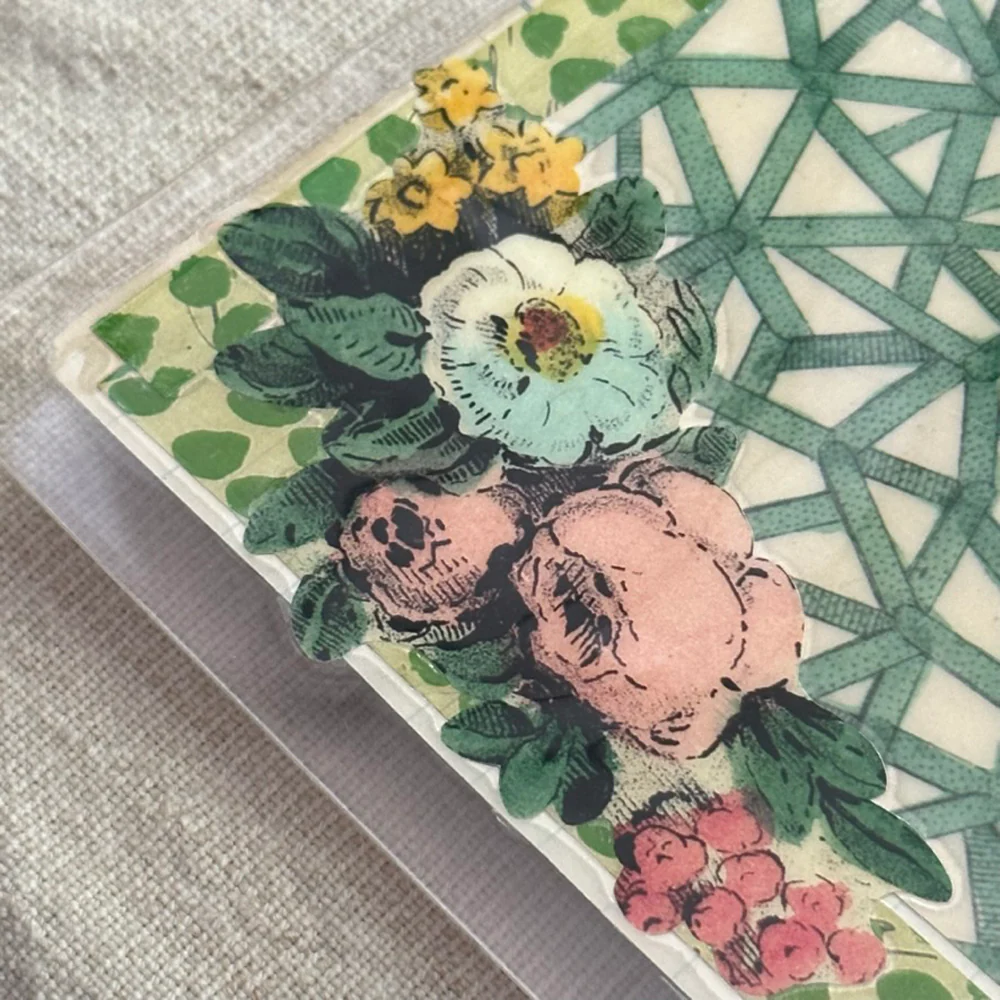 One of a Kind Collaged Rhino Table Mat (#611) - Image 4