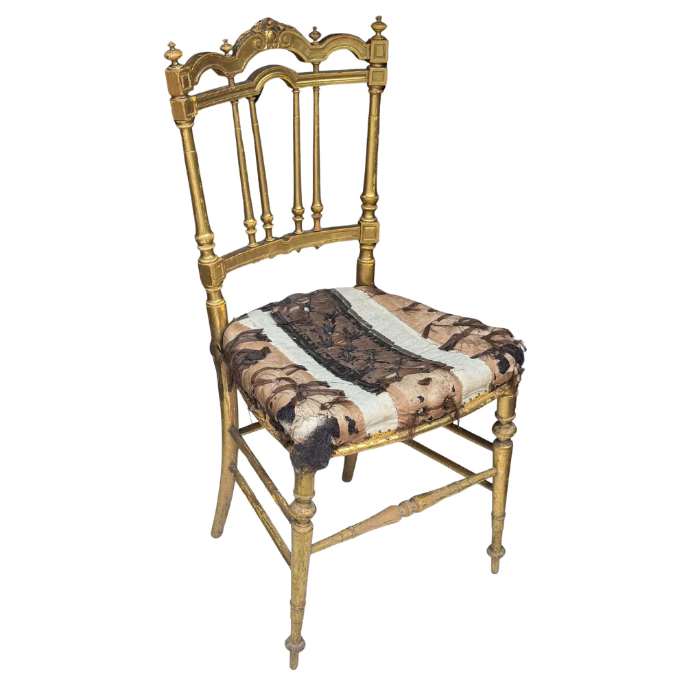 Pair of 19th-century European Gilt Chairs - Image 2
