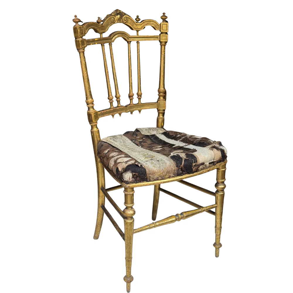 Pair of 19th-century European Gilt Chairs - Image 5
