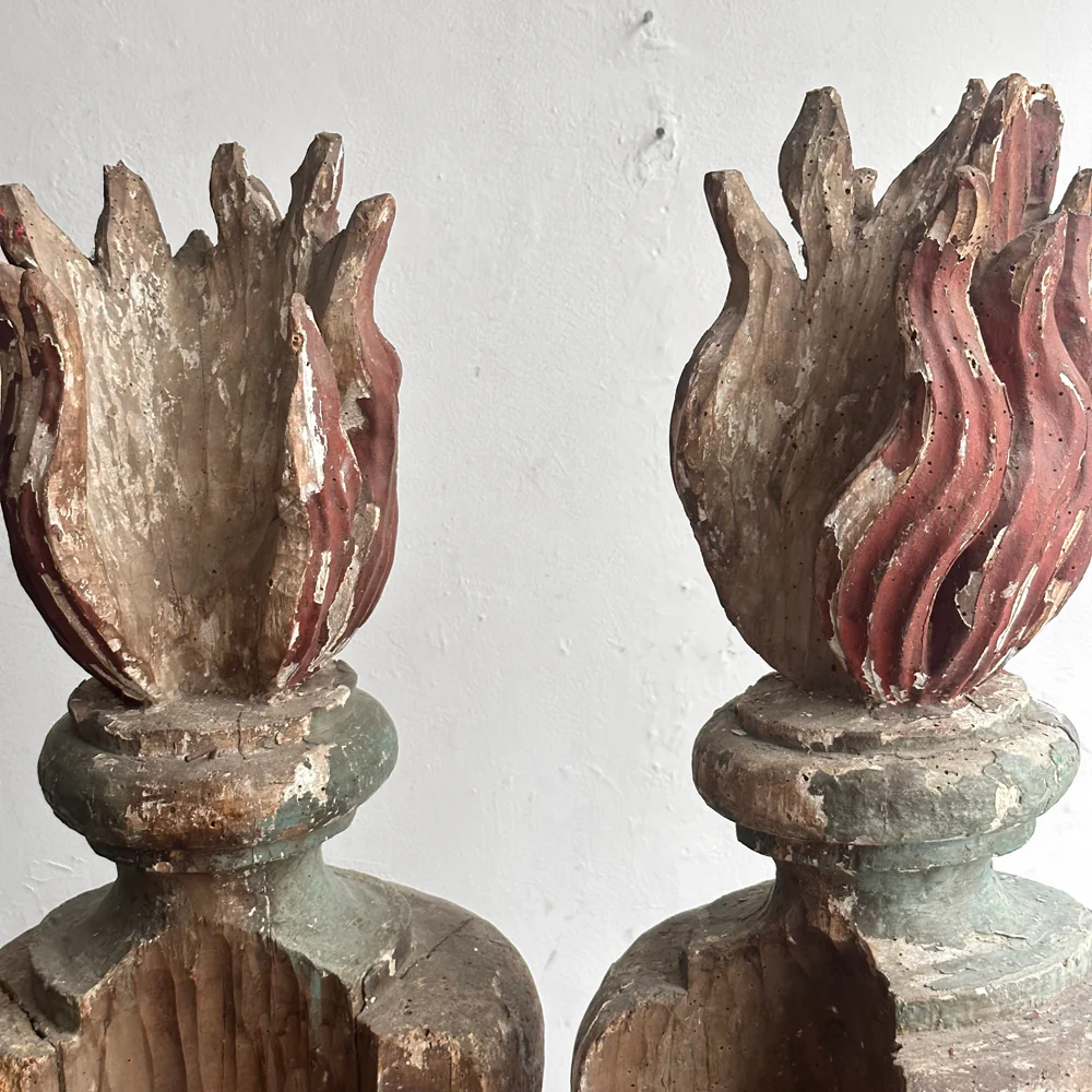 Pair of 19th-century French Architectural Flame Finials - Image 8