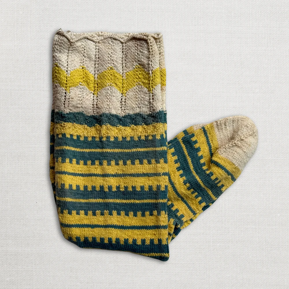 Pair of Antique German Socks (#2) - Image 2