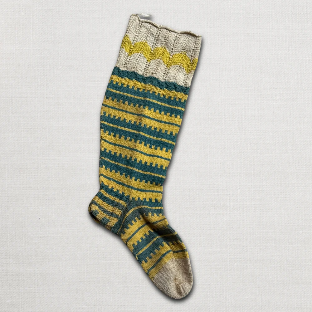 Pair of Antique German Socks (#2) - Image 3