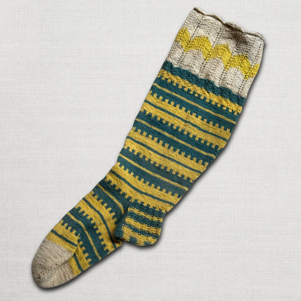 Pair of Antique German Socks (#2) - Image 4