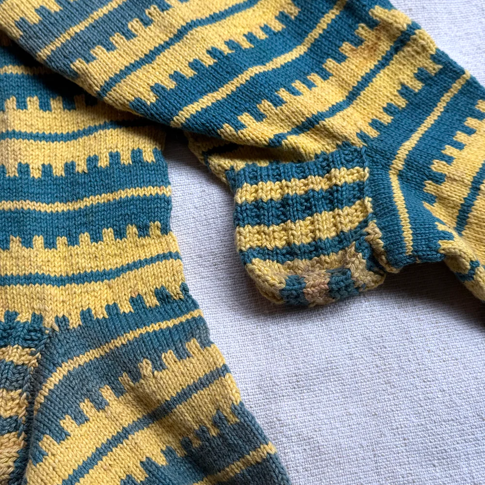 Pair of Antique German Socks (#2) - Image 5