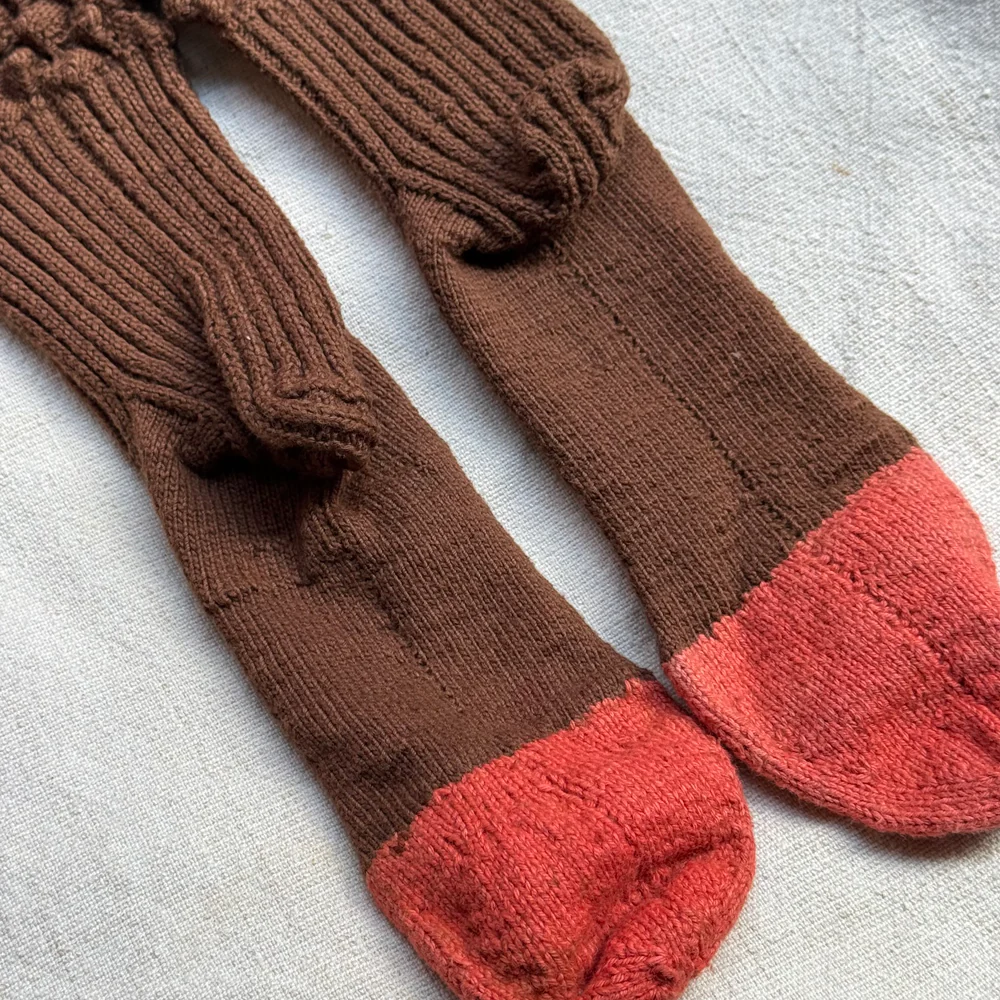 Pair of Antique German Socks (#9) - Image 7