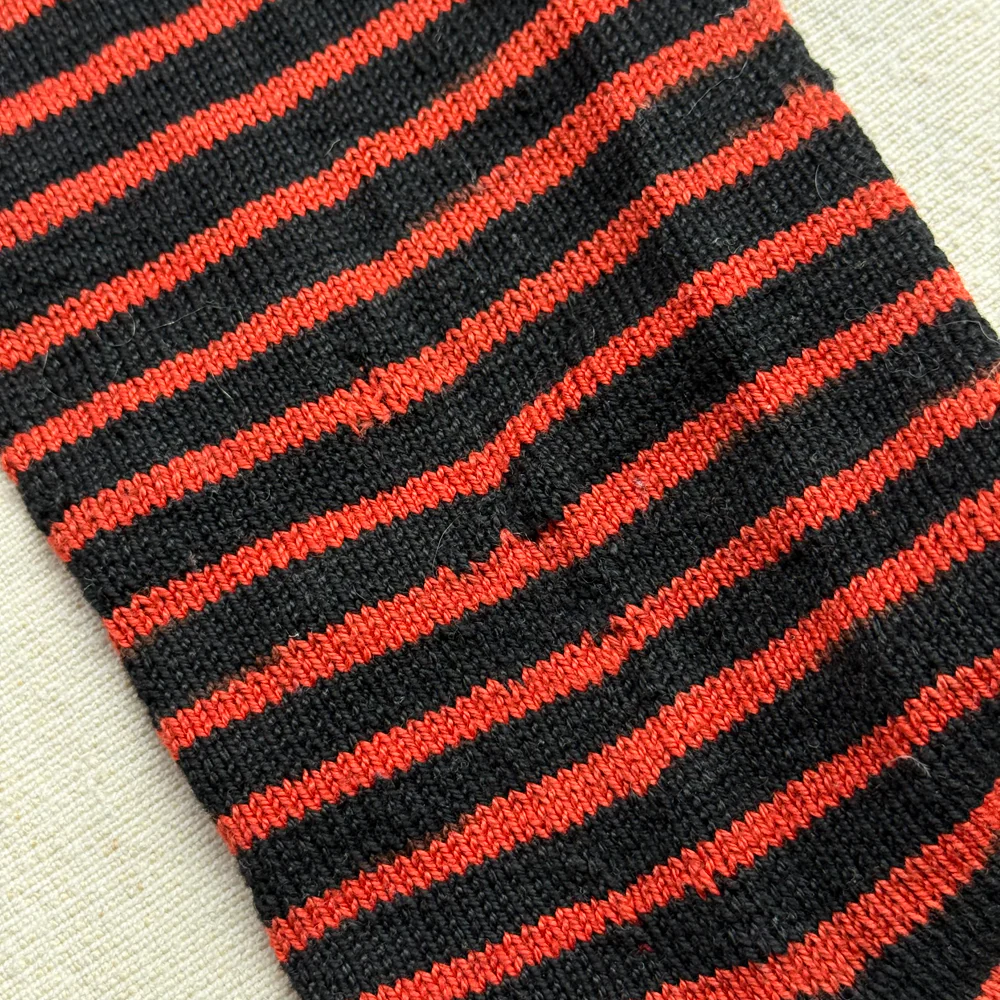 Pair of Antique German Striped Socks (#1) - Image 5