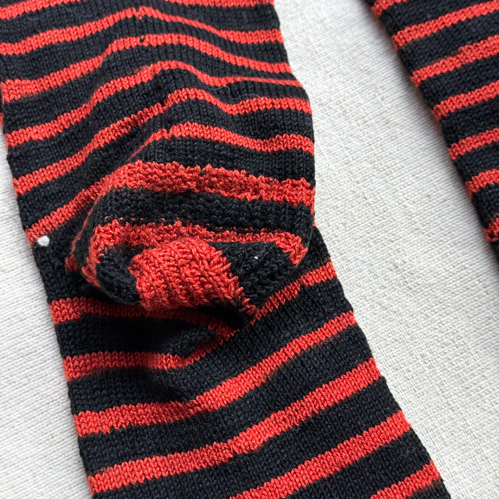 Pair of Antique German Striped Socks (#1) - Image 6