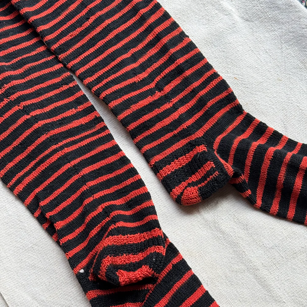 Pair of Antique German Striped Socks (#1) - Image 7