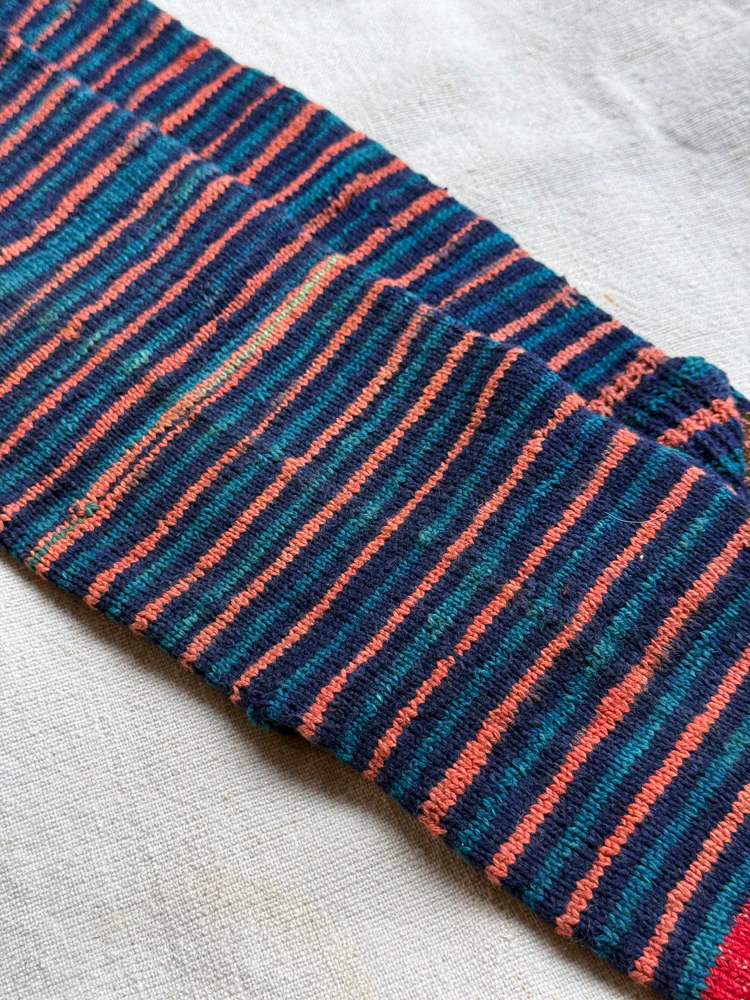 Pair of Antique German Striped Socks (#3) - Image 3