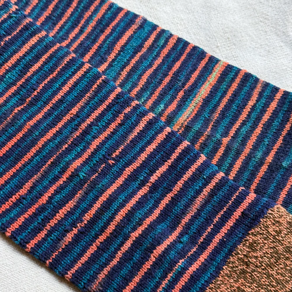Pair of Antique German Striped Socks (#3) - Image 5