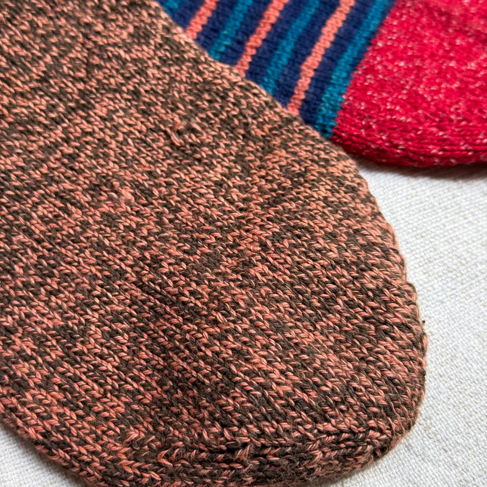Pair of Antique German Striped Socks (#3) - Image 6