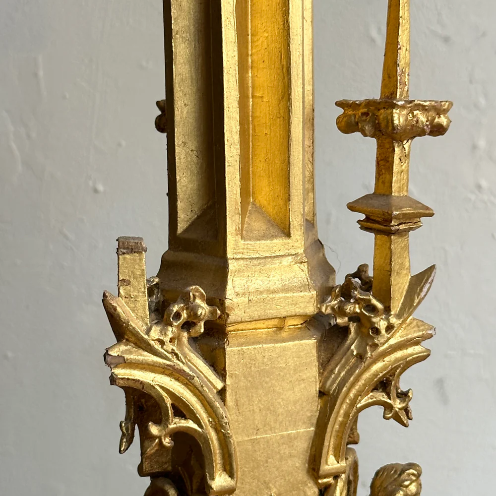 Pair of Early 20th-century Gilded Italian Candlesticks - Image 4