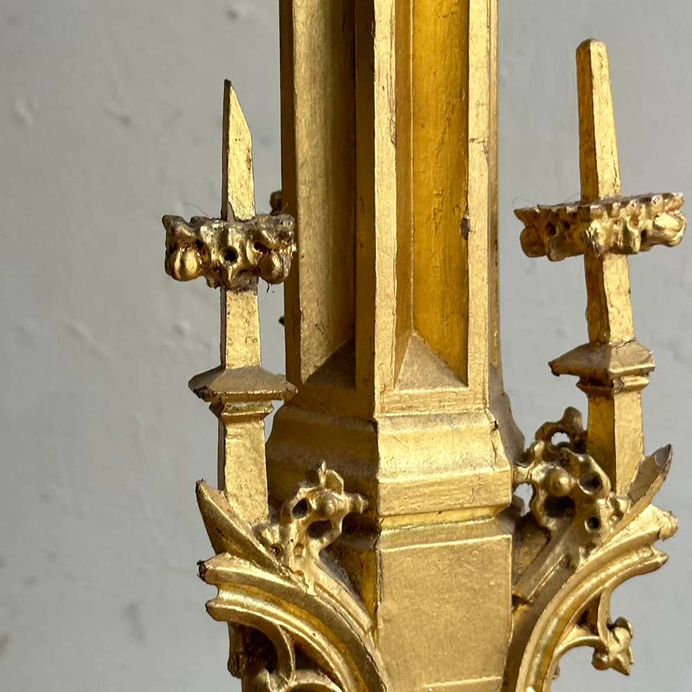 Pair of Early 20th-century Gilded Italian Candlesticks - Image 6