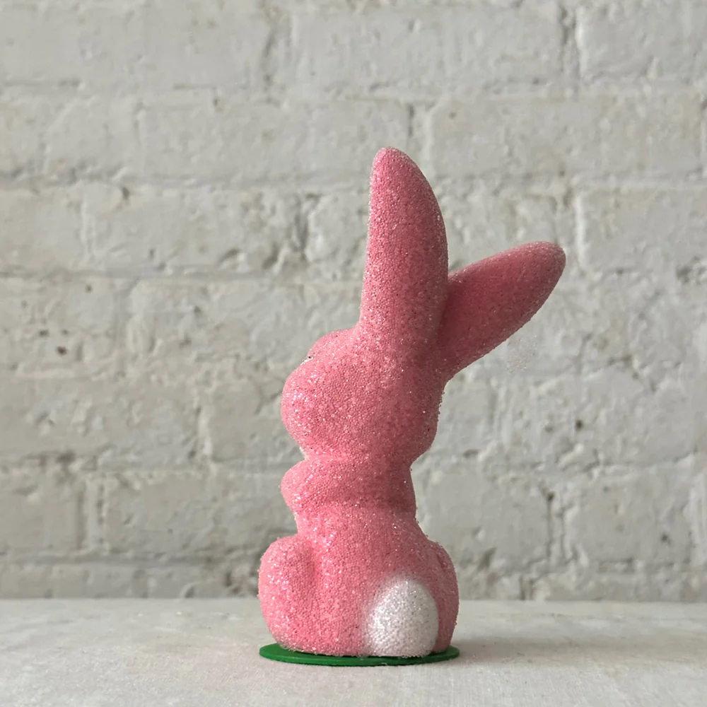 Ino Schaller Papier Mâché Rose Beaded Bunny with Big Teeth - Image 3