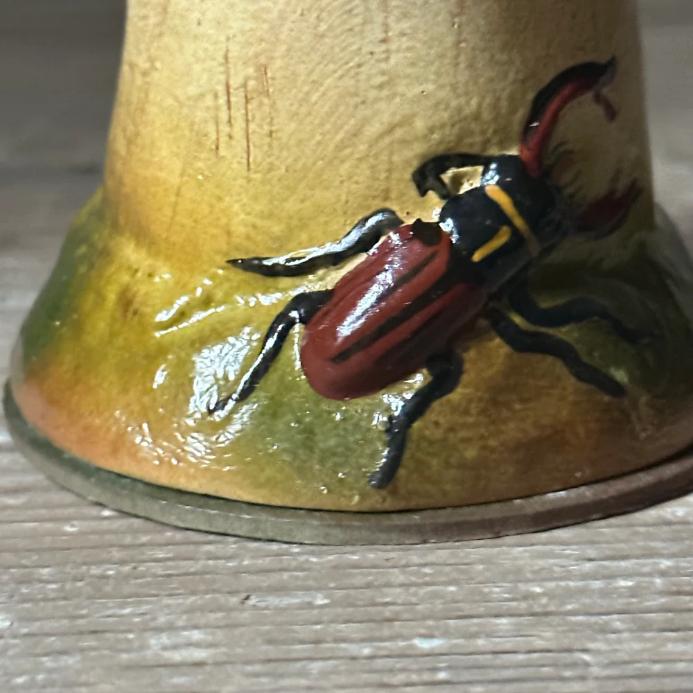 Papier-Mâché Brown Mushroom with Butterfly Candy Box - Image 3
