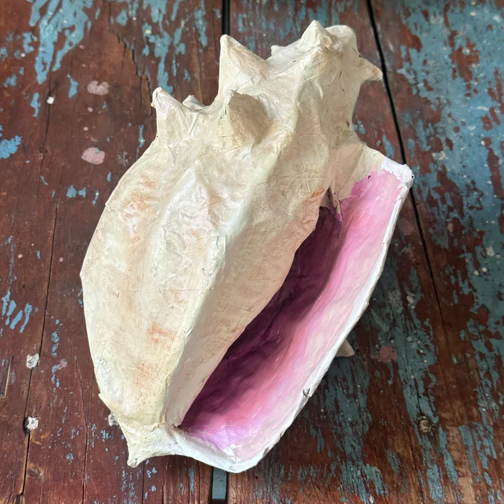 Papier-Mâché Conch Shell