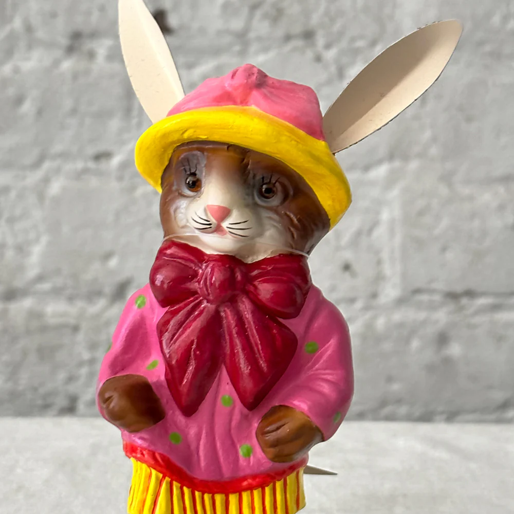 Papier-Mâché Mr. & Mrs. Bunny - Image 6