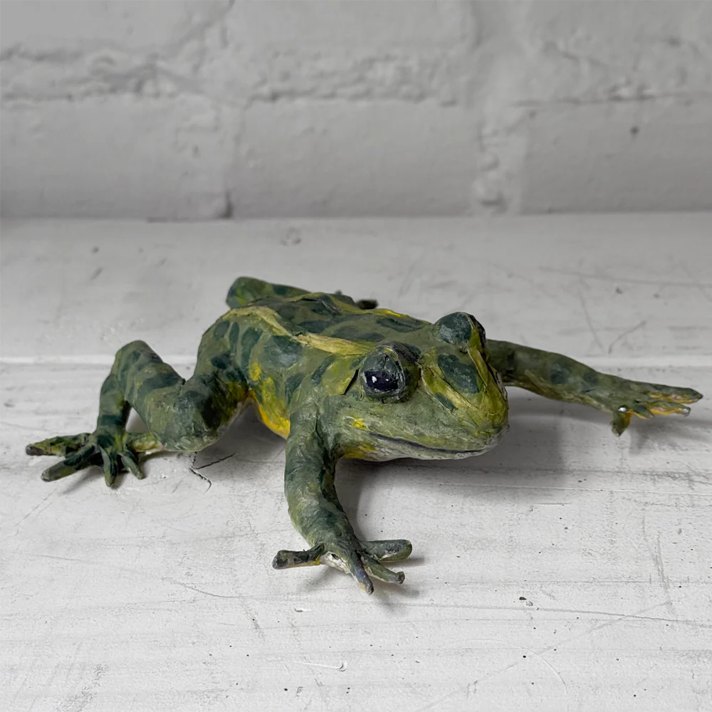 Papier-Mâché Painted Frog #1