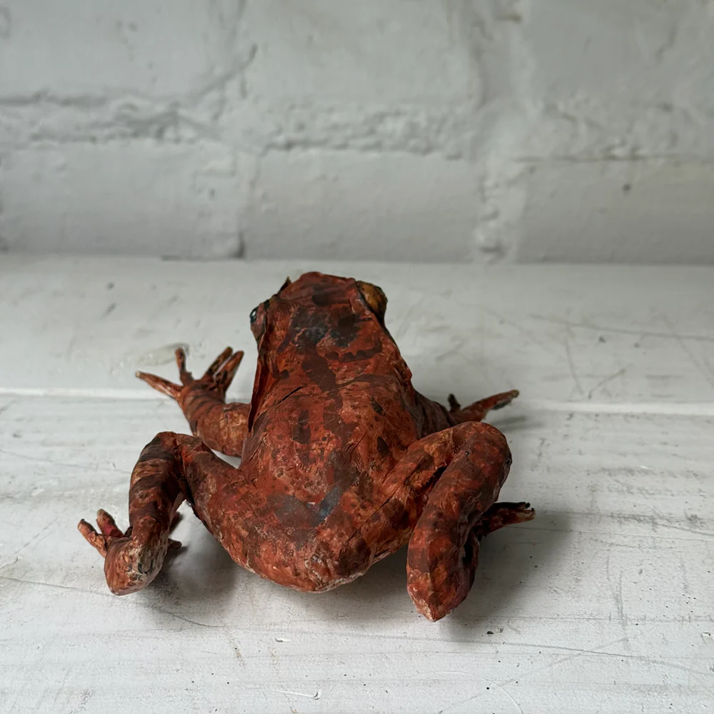 Papier-Mâché Painted Frog #5 - Image 2