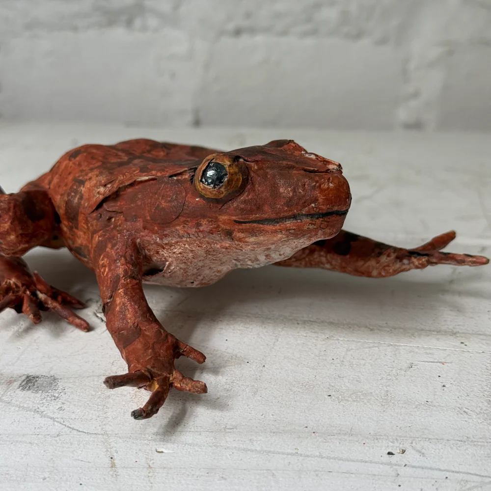 Papier-Mâché Painted Frog #5 - Image 5