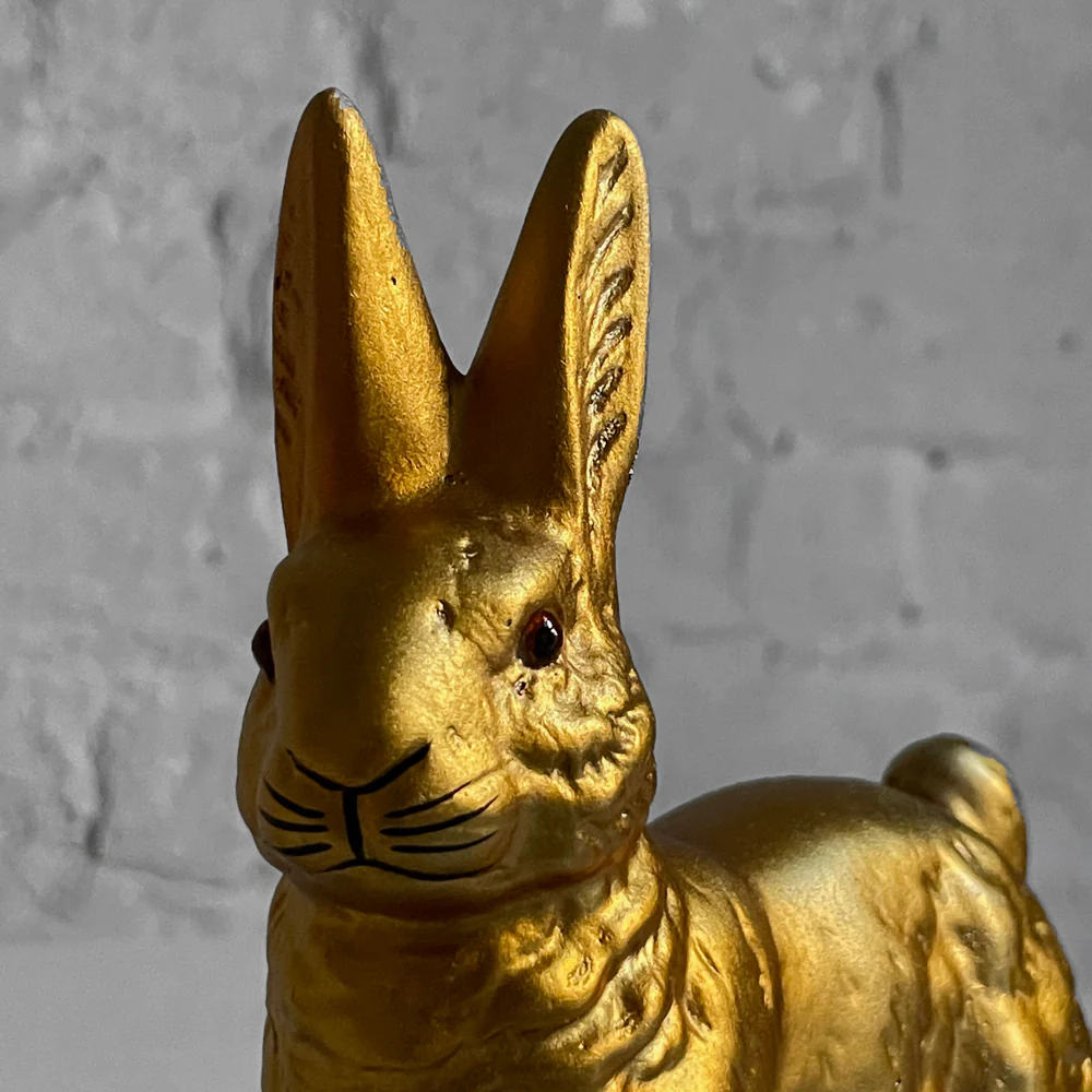 Papier Mâché Walking Gold Bunny - Image 2