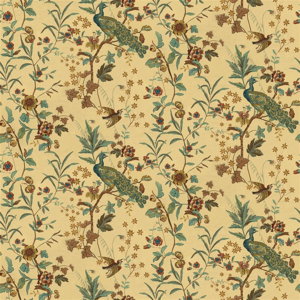 Peacock Toile Sepia