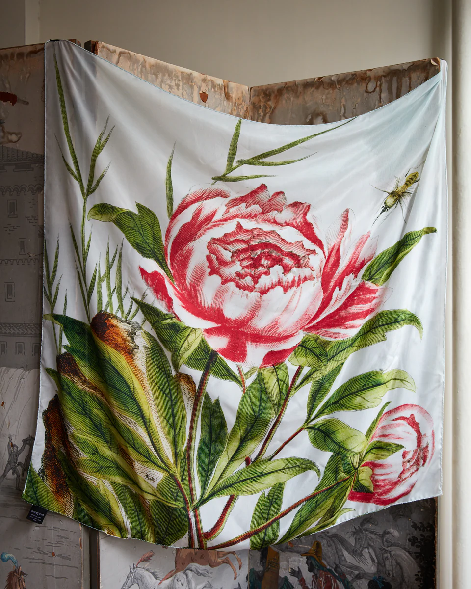 Peony Silk Scarf - Image 2