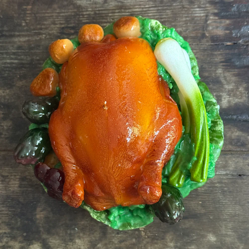 Piatto con Pollo Roasted Chicken Plate with Vegetables Candle - Image 7