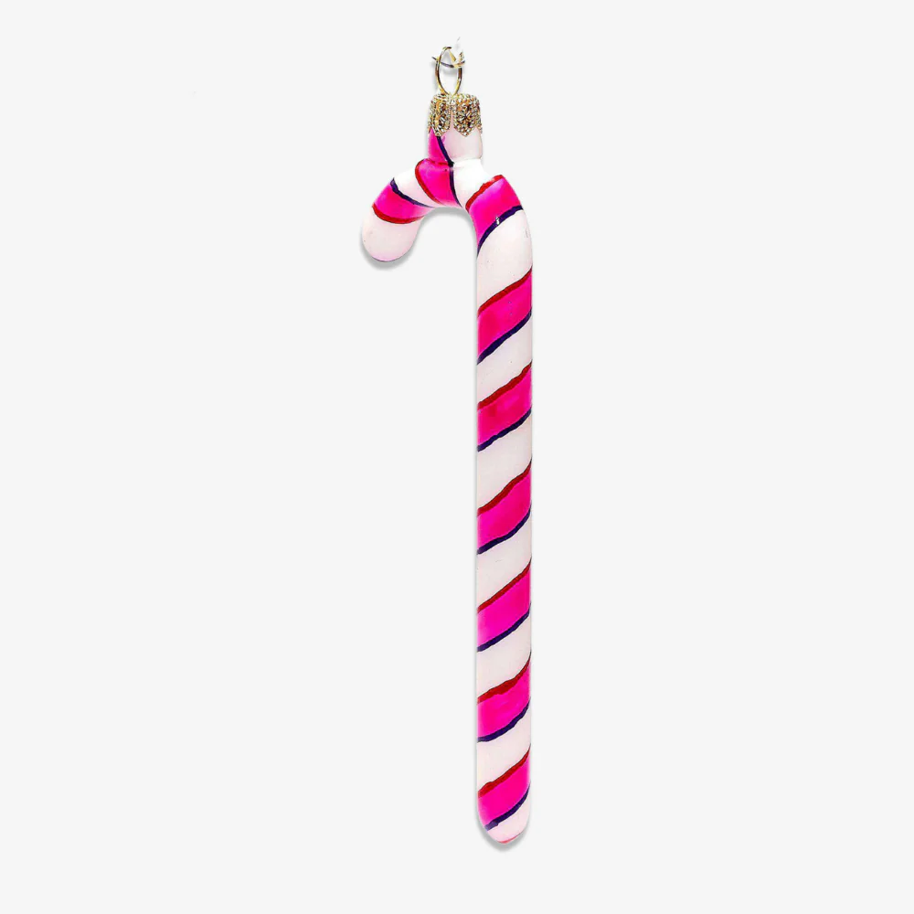 Pink & White Candy Cane Ornament