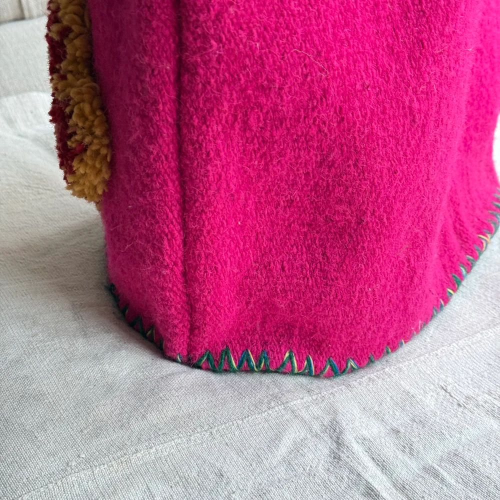 PO! Paris Nathalie Lete Woven & Knotted "Les Petites Fleur" Tote Bag in Rose - Image 8