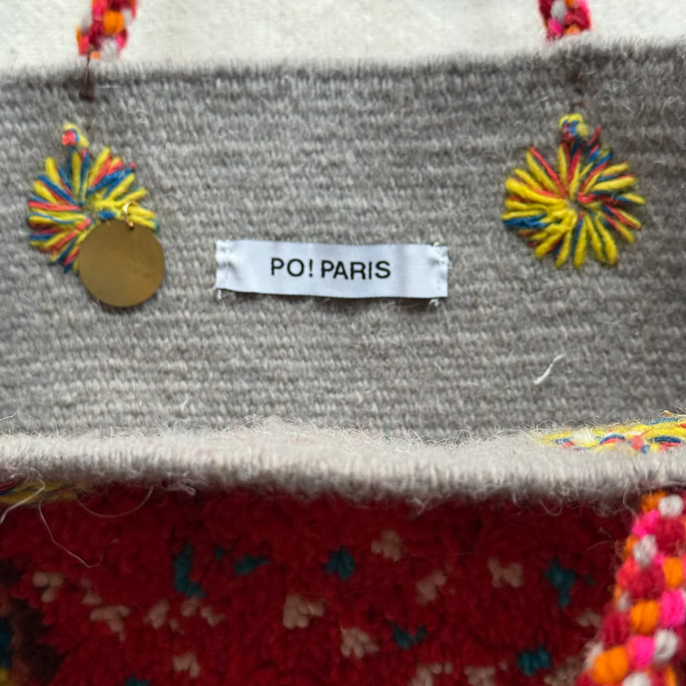 PO! Paris Nathalie Lete Woven & Knotted "Papillon Fleur" Tote Bag in Gris - Image 5