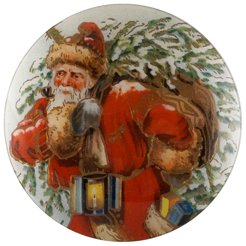 Santa with Tree (Merry Christmas) (Santa) Convex