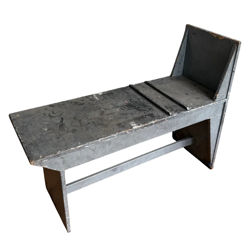 Set of Four Early 20th Century Wooden Art School Benches
