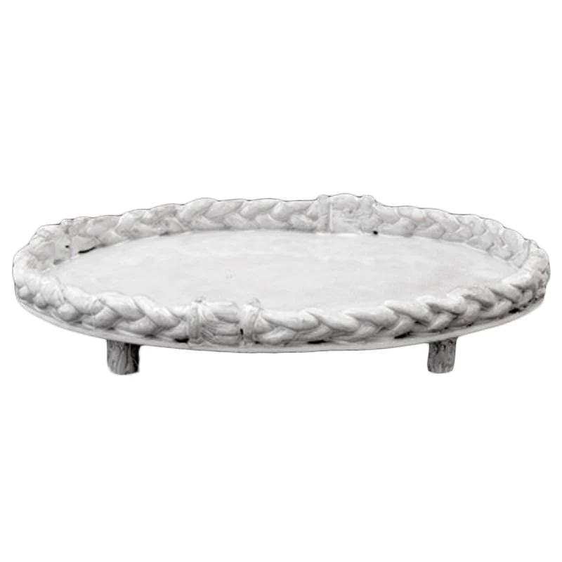 Setsuko Oval Leaf Platter with Feet