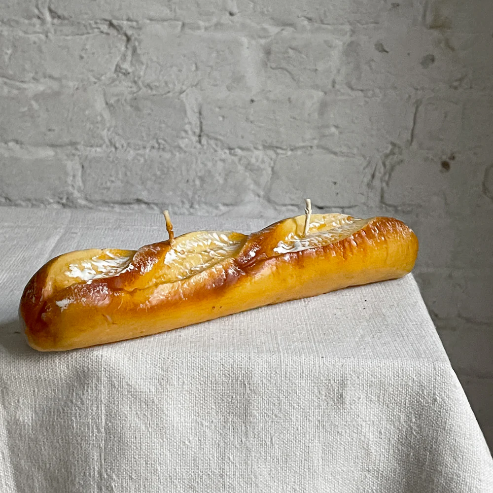 Short Sfilatino Baguette Candle
