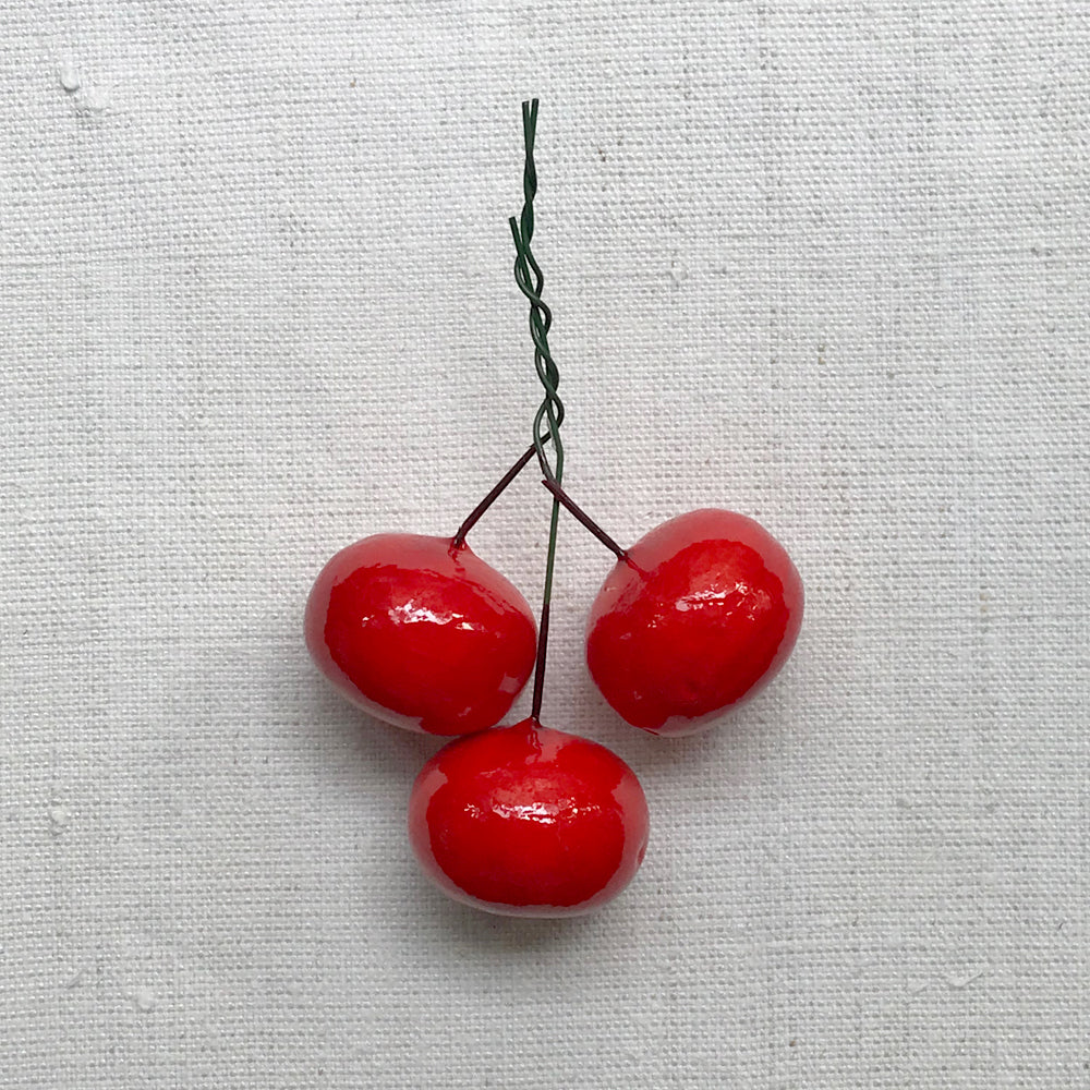 Nostalgic Small Cotton Apple Twist-Tie Ornament Set