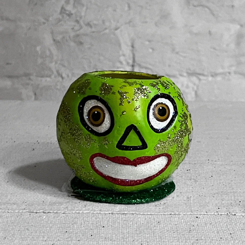 Small Glitter Pumpkin Head