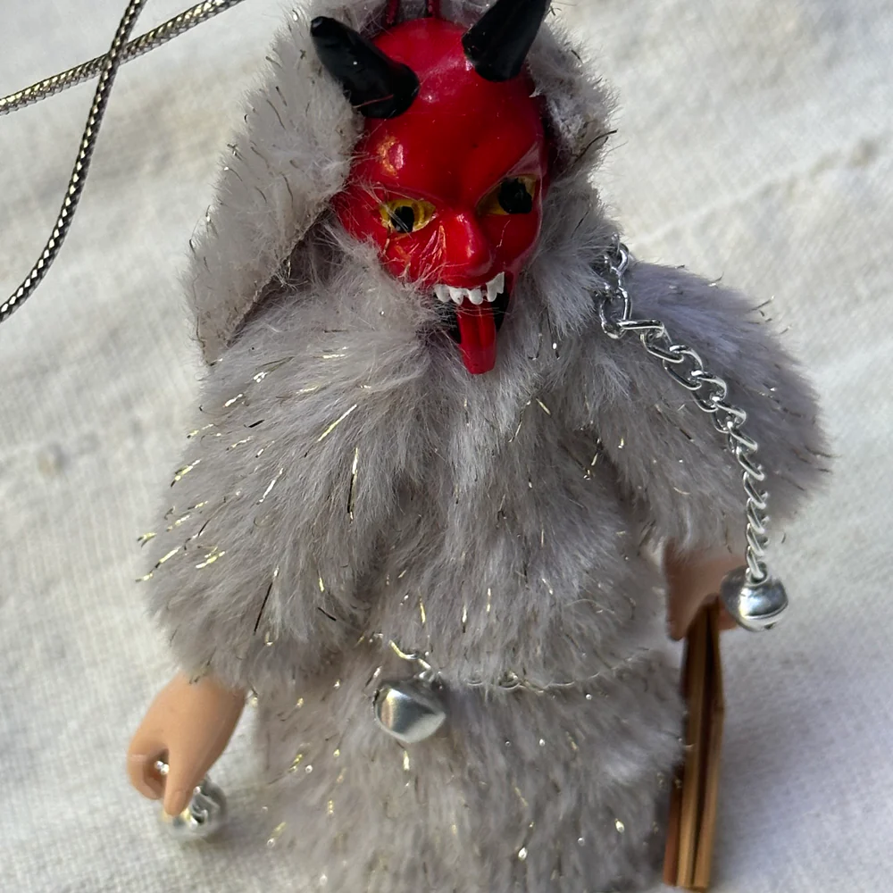 Small Grey Furry Krampus Ornament - Image 3