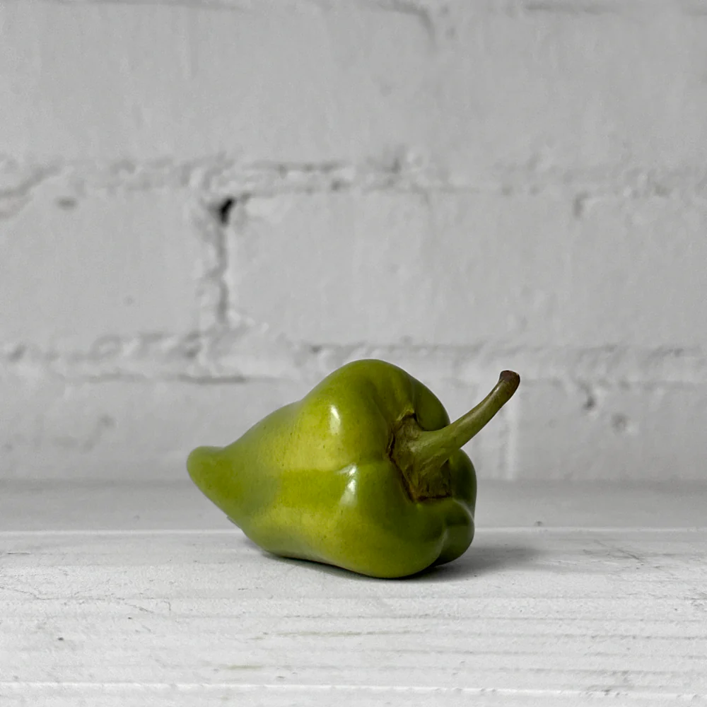 Small Porcelain Green Chili Pepper