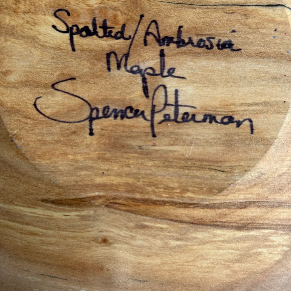 Spencer Peterman Spalted Ambrosia 13" Round Bowl (#4-5) - Image 7