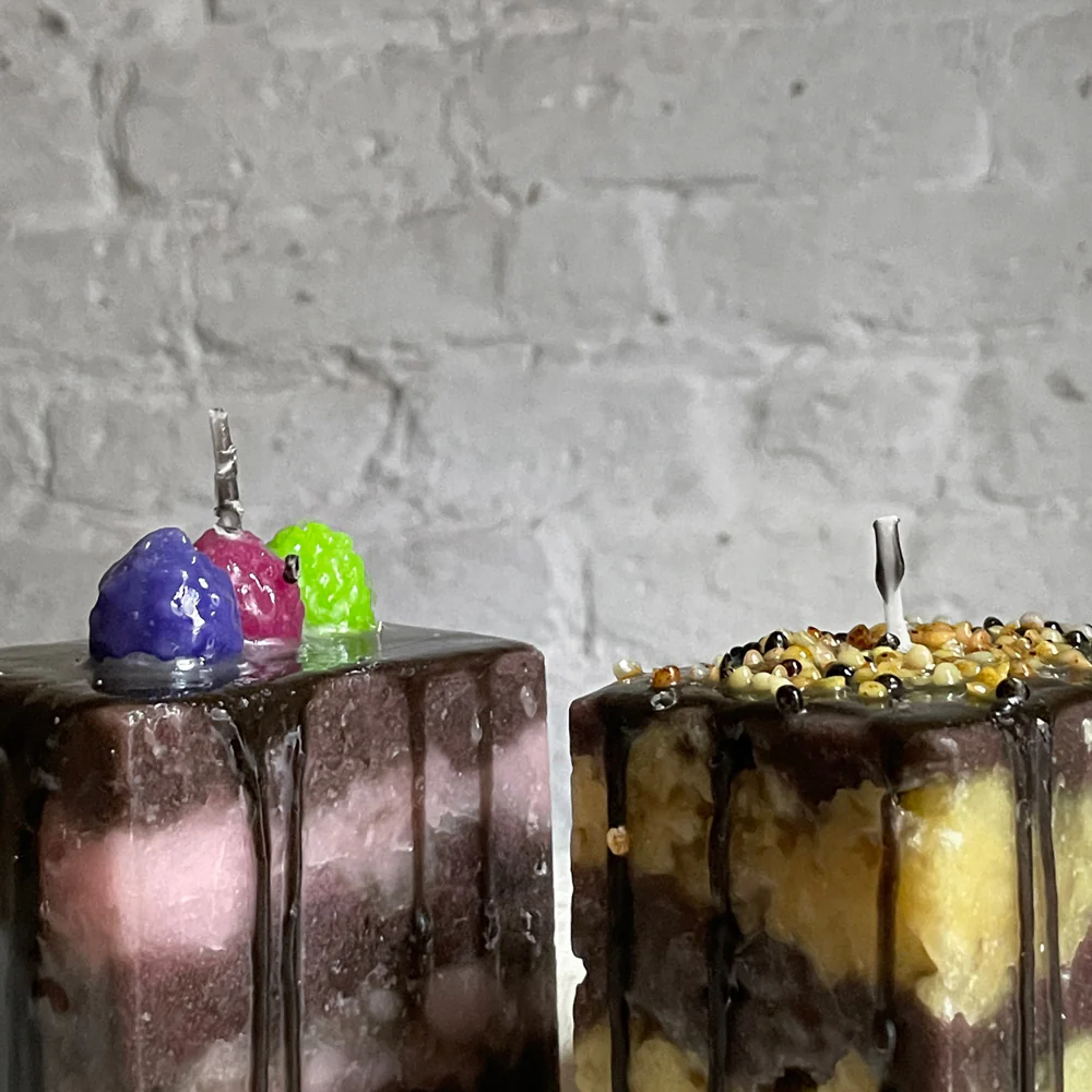 La Cremose Layered Cake Slice Candles - Image 4