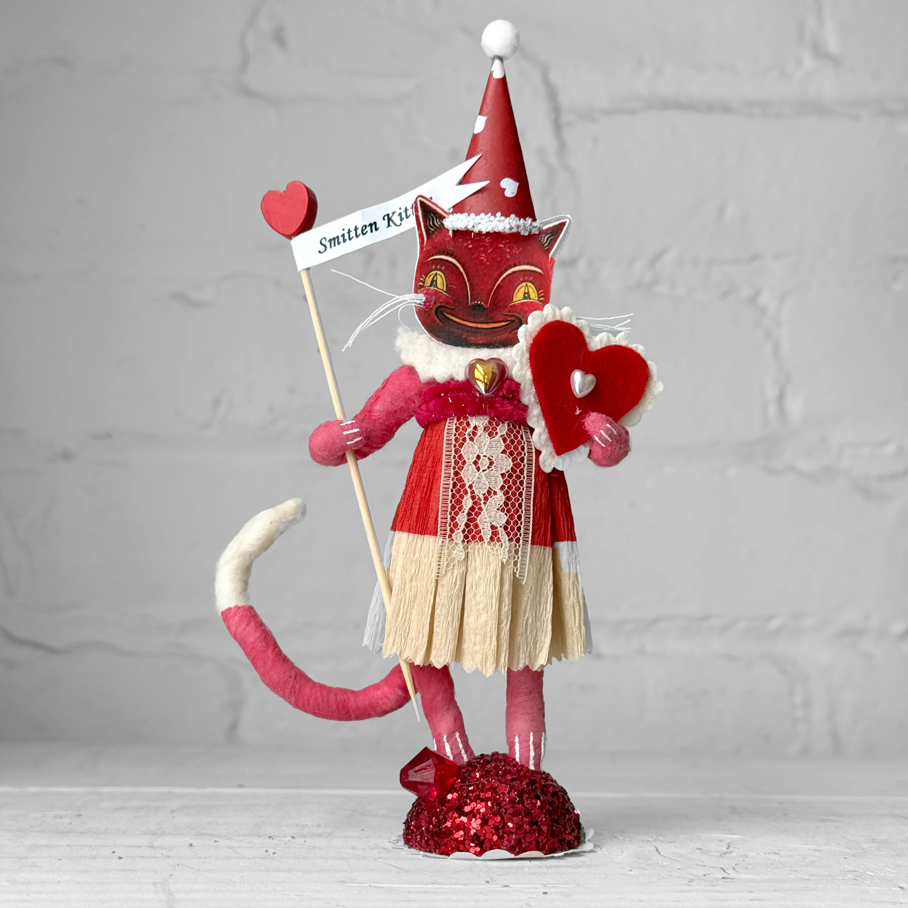 Spun Cotton Pink Valentine's Day Smitten Kitten #14
