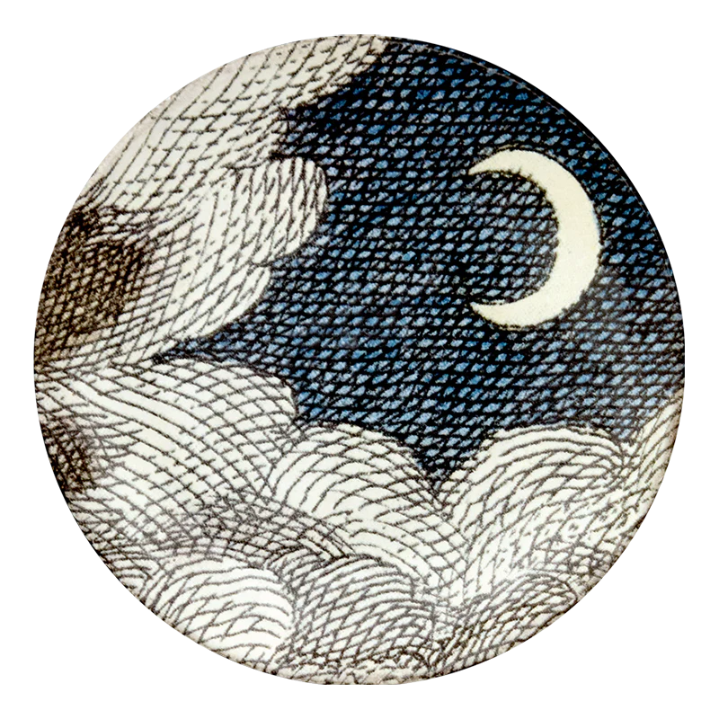 Cloud & Crescent Moon Saucer