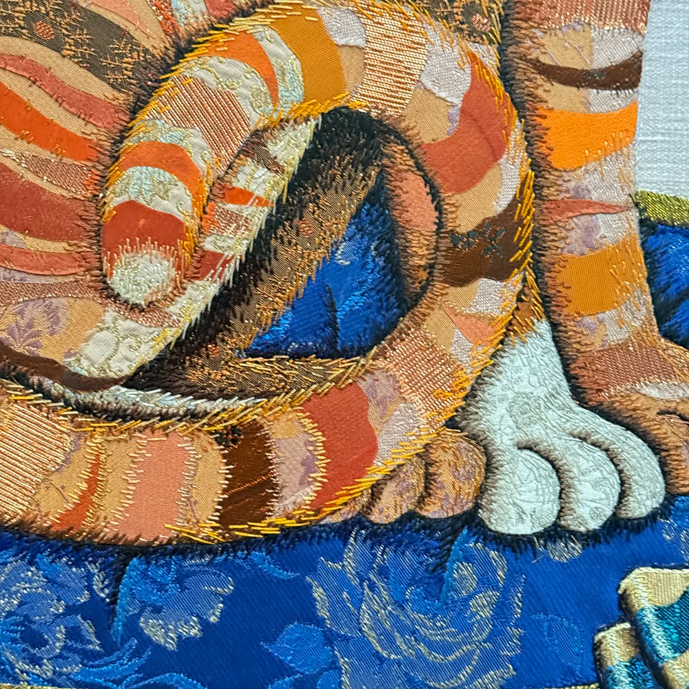 “Stella & Fitz” Pair of Embroidered Cats by Zara Merrick - Image 12