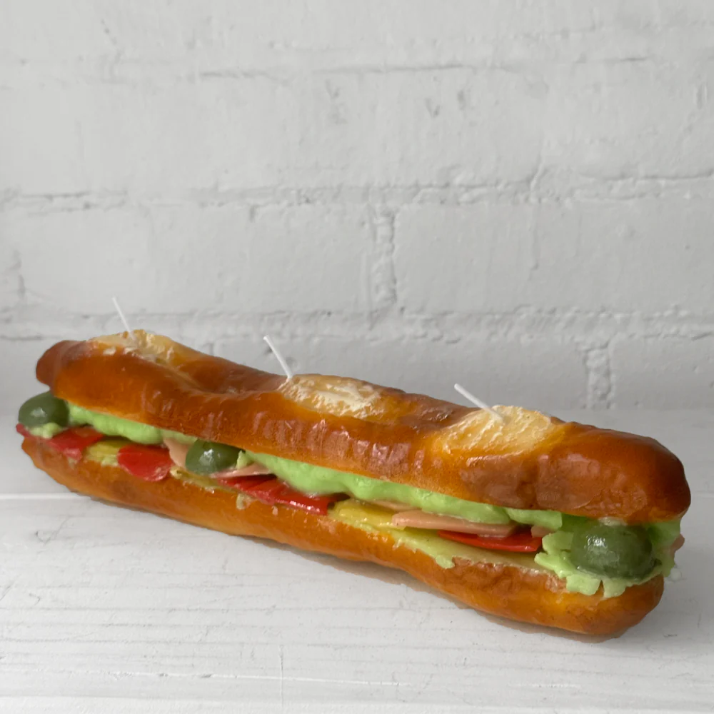 Stuffed Baguette Sandwich Candle