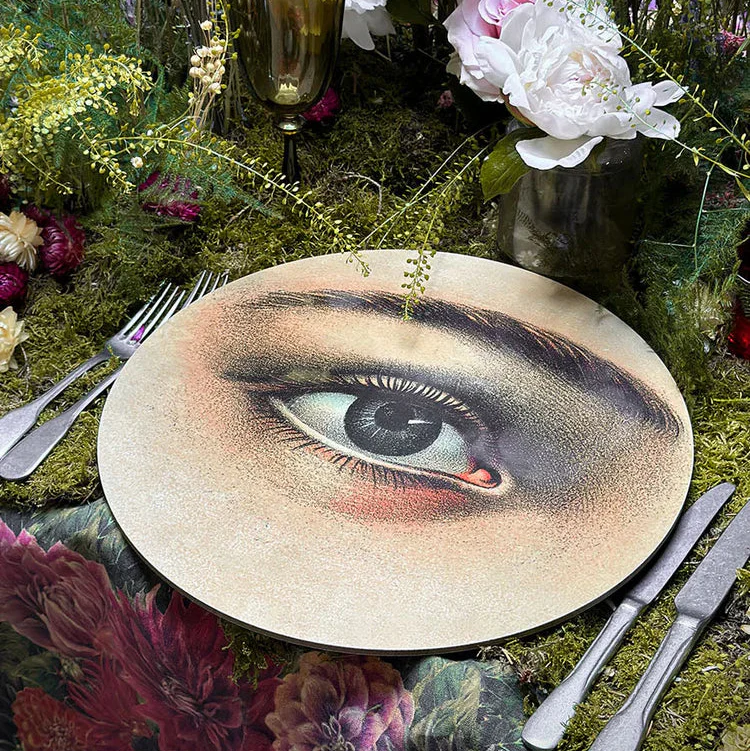 Summerill & Bishop x John Derian 'Eye' Round Cork-Backed Placemat - Image 3