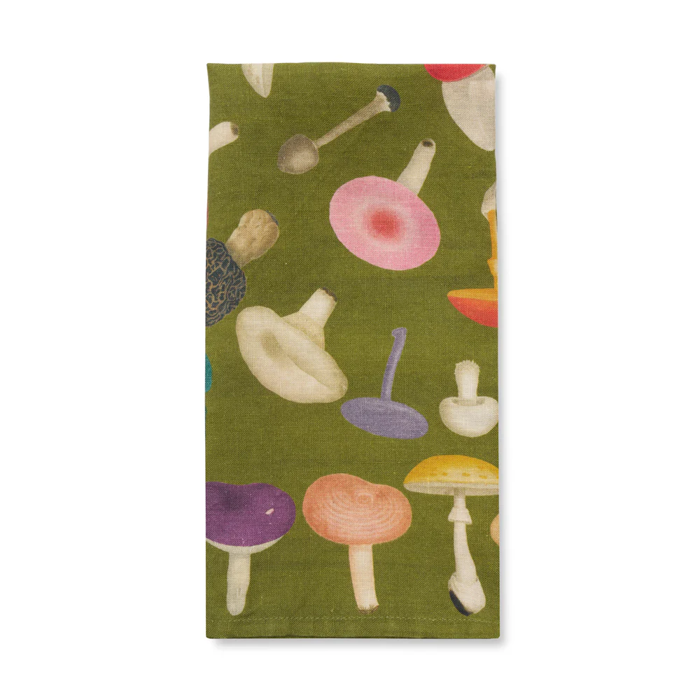 Summerill & Bishop x John Derian "Fungi" Linen Napkin Set of 6 - Image 3